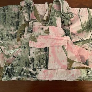 Pink Cabela’s overalls